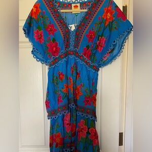 Vibrant Floral Ruffled Tiered Dress